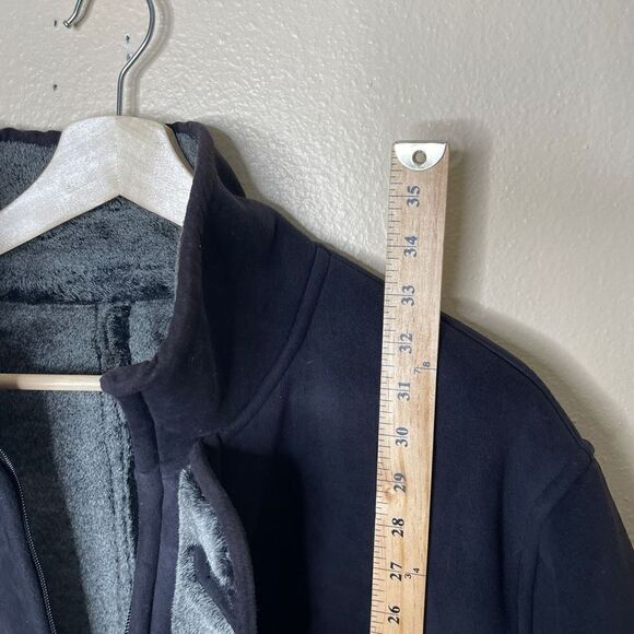 Haupt Jacket Mens 42R Black Full Zip Fur Lined Pockets - Picture 3 of 10